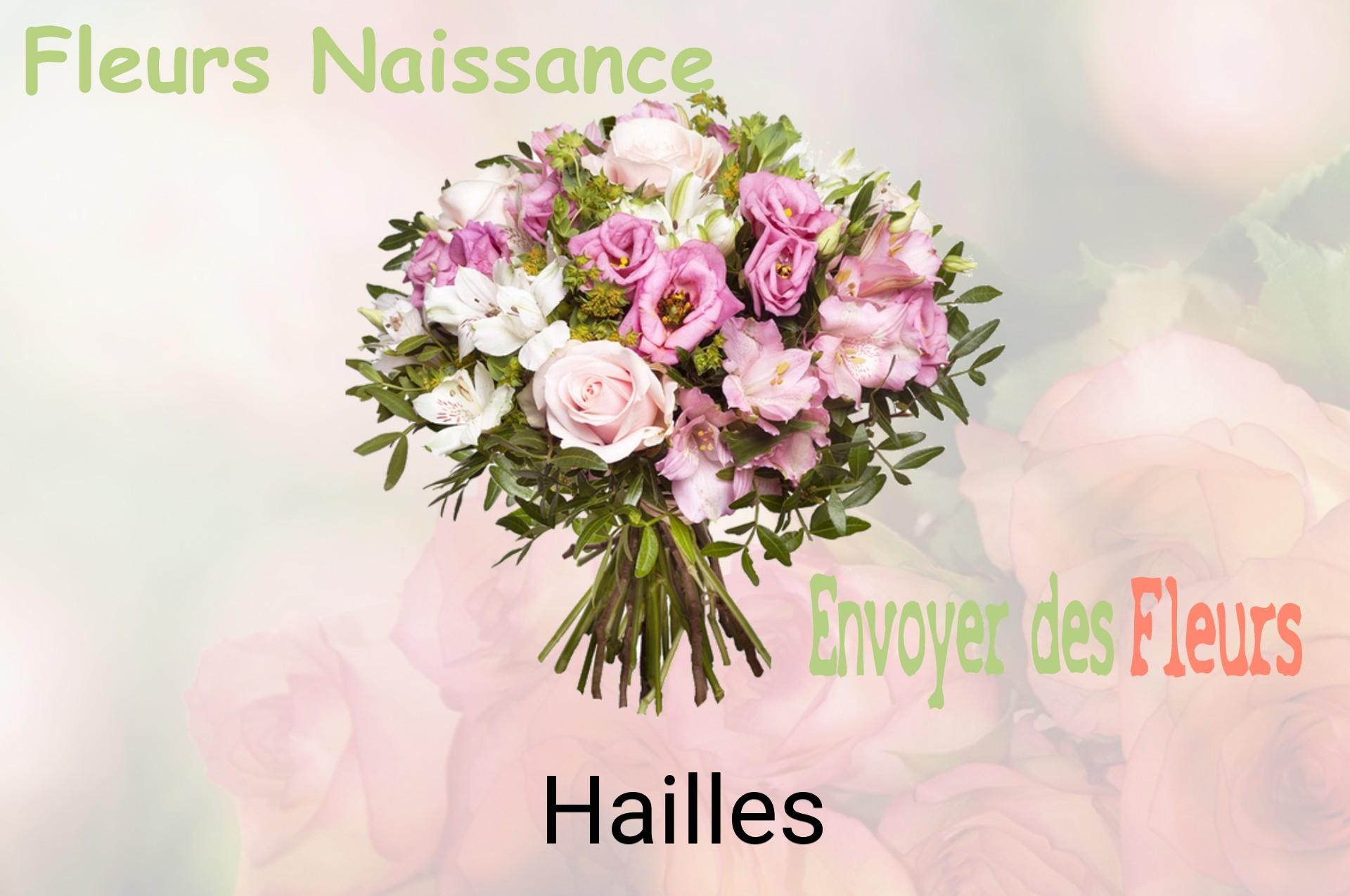 Bouquet de fleurs de naissance livré à Hailles